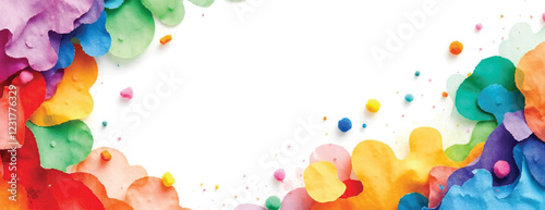 Holi colorful abstract liquid watercolor background with artistic, paint, splashes, grunge, splatter, texture, powder, Artwork for creative banner, card, template, effect, ink, blot design vector