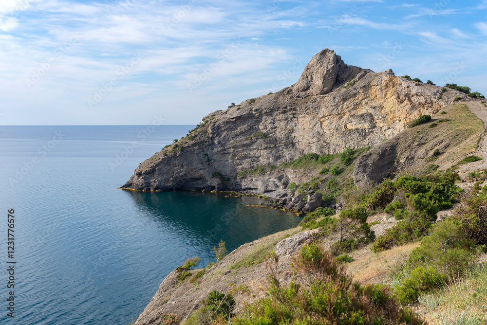 Cape Kapchik Mountain. Black Sea, Crimea Cape Kapchik Mountain. Black Sea, Crimea