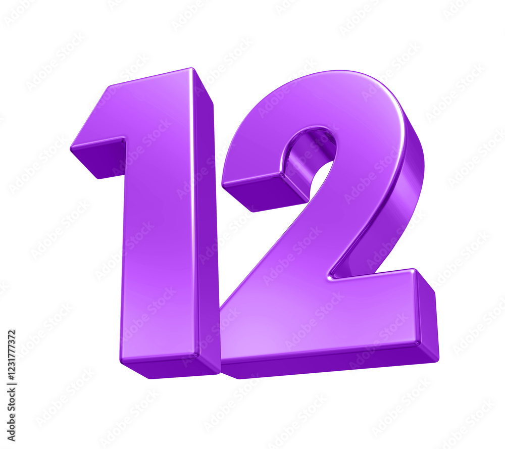 Purple Number 12 Purple Number 12