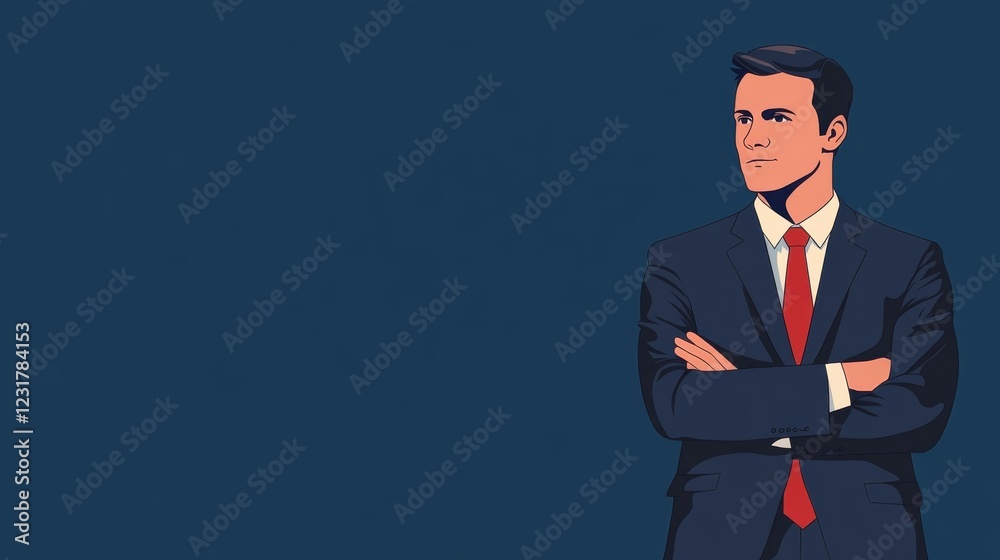 Portrait of a Confident Businessman with Crossed Arms