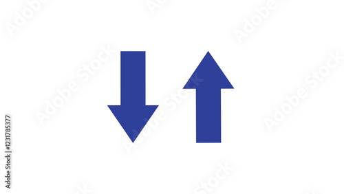 abstract directional arrow icon or swipe up and down arrow signal. up down arrow loading ICON. vector illustration EPS 10