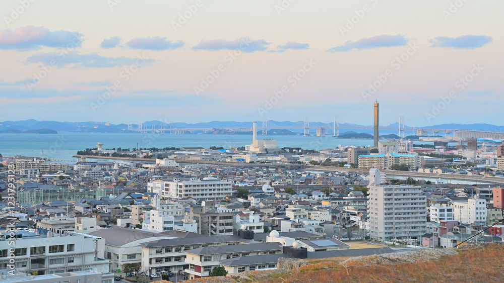 Obraz premium 丸亀城からの眺め 香川県丸亀市