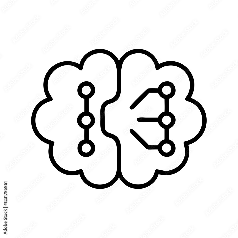 Machine Learning Icon Vector Illustration Technology Data Science Digital Design Graphic Machine Learning Icon Vector Illustration Technology Data Science Digital Design Graphic