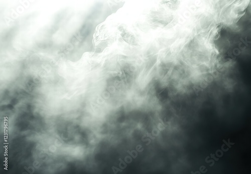 A blurry image of smoke with a grayish color