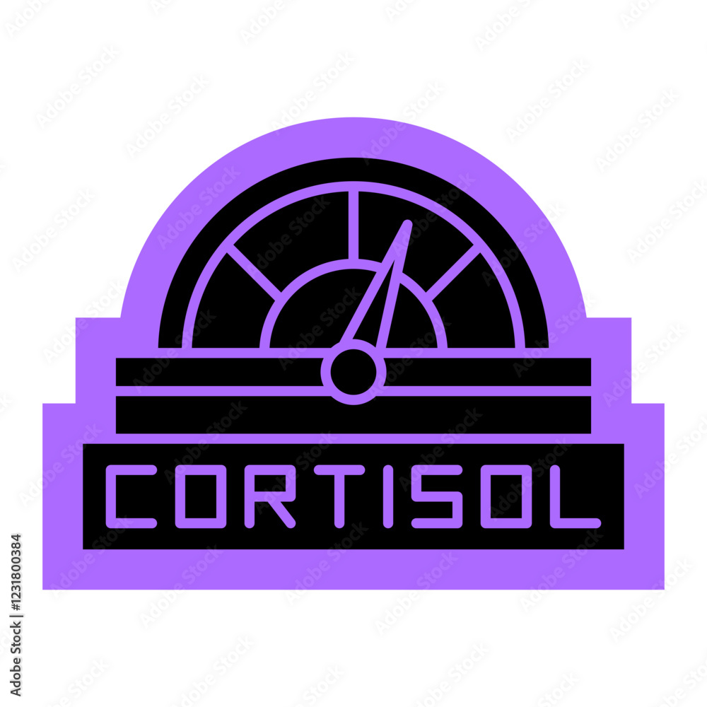 Fototapeta premium Cortisol Hormone Symbol