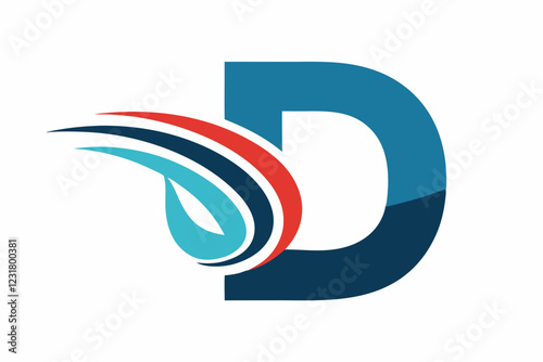 Alphabet D logo design concept