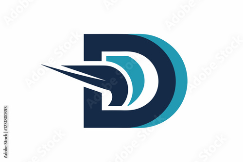 Alphabet D logo design concept