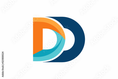 Alphabet D logo design concept