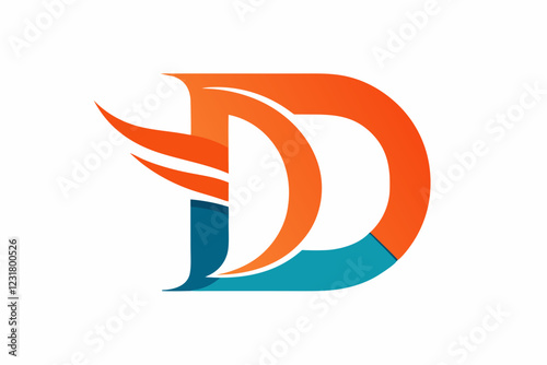 Alphabet D logo design concept