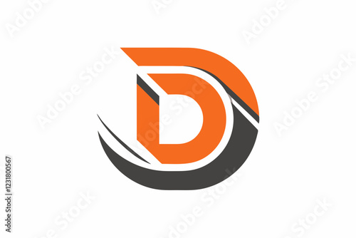Alphabet D logo design concept