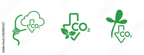reducing CO2 emissions to stop climate change. green energy background	