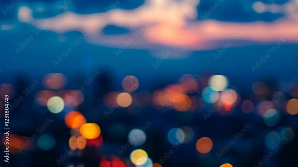 abstract background blur bokeh light street at night time with speed motion perspective, blurred thrilled