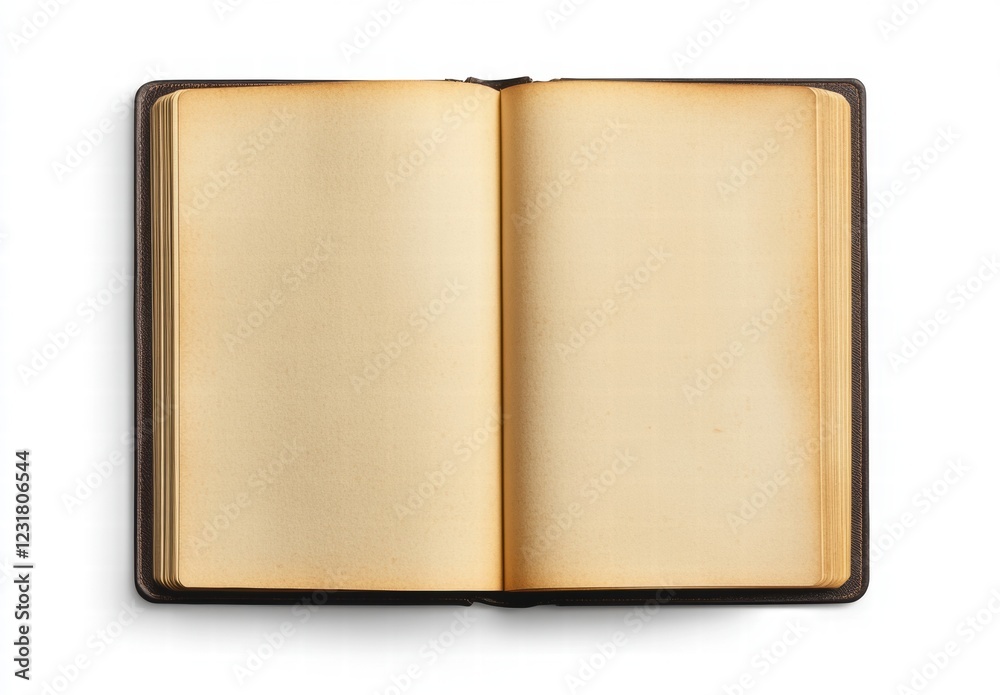 A book is open to a blank page A book is open to a blank page