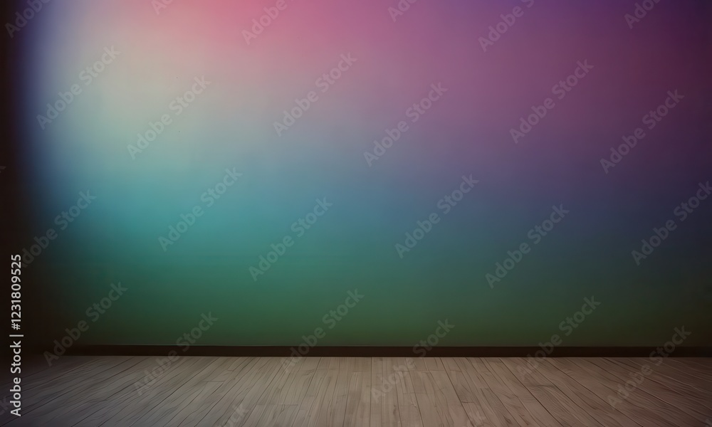 Cement wall and floor for copy space, vibrant, Colorful gradient splash Cement wall and floor for copy space, vibrant, Colorful gradient splash