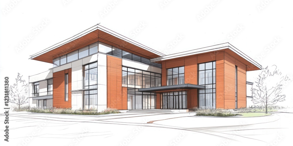 Modern Architectural Design of a Contemporary Building Modern Architectural Design of a Contemporary Building