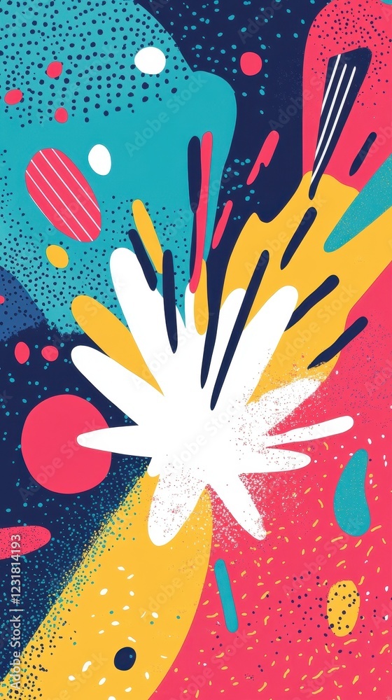 Fototapeta premium Abstract Colorful Shapes Pattern Design Artwork