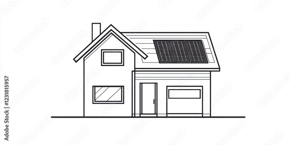 House Design Featuring Solar Panels On Roof House Design Featuring Solar Panels On Roof