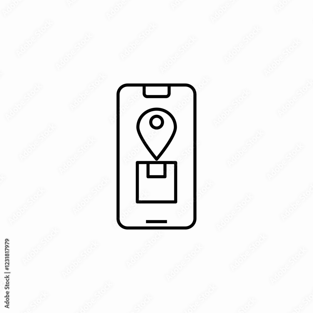 mobile delivery tracking icon sign vector mobile delivery tracking icon sign vector