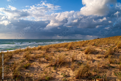 Obraz na płótnie Słoneczne wakacje w Mimizan-Plage, Aquitaine (France) w salonie