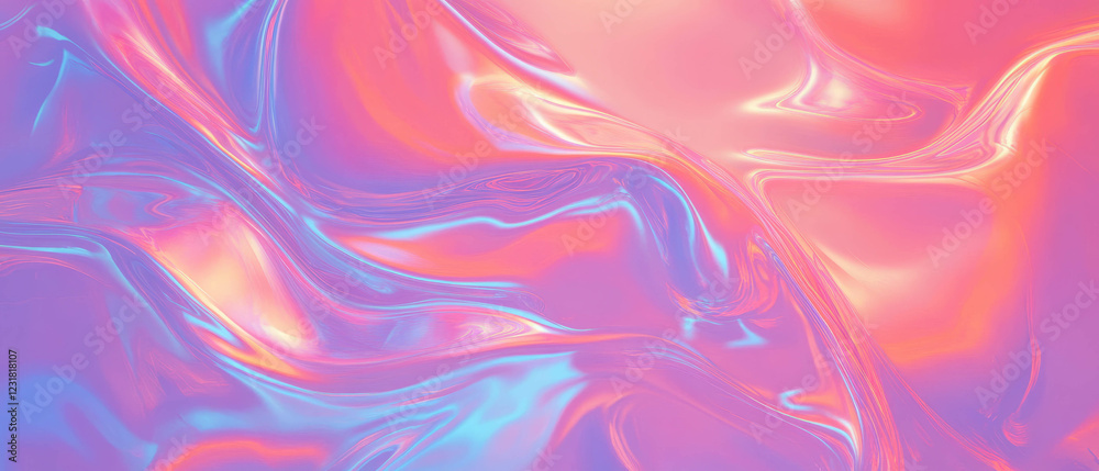 Obraz premium Vibrant music waves swirl together to create an energetic abstract background for design