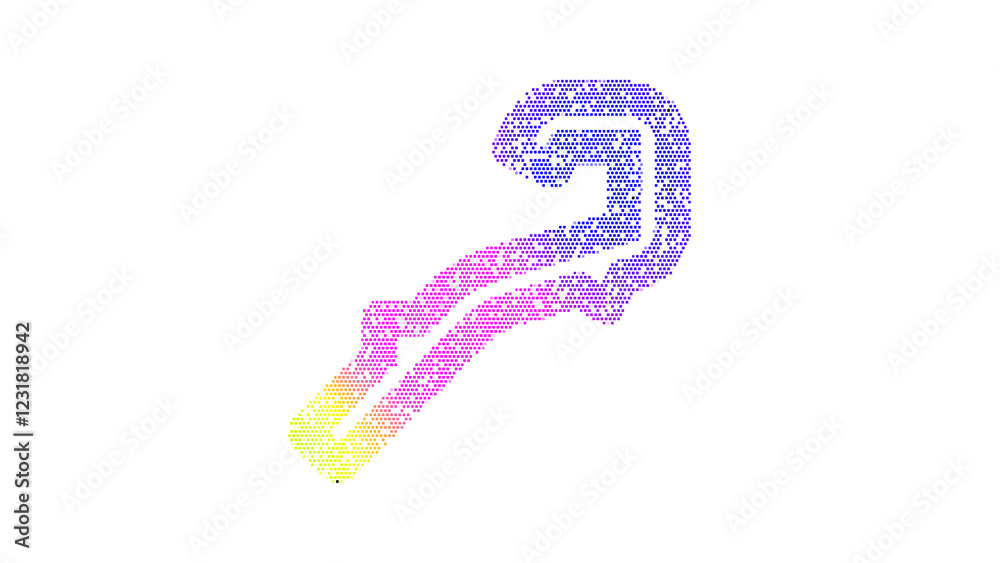 Icon staff is made up of LED square shapes. There are bright diodes and there are black dead diodes Icon staff is made up of LED square shapes. There are bright diodes and there are black dead diodes