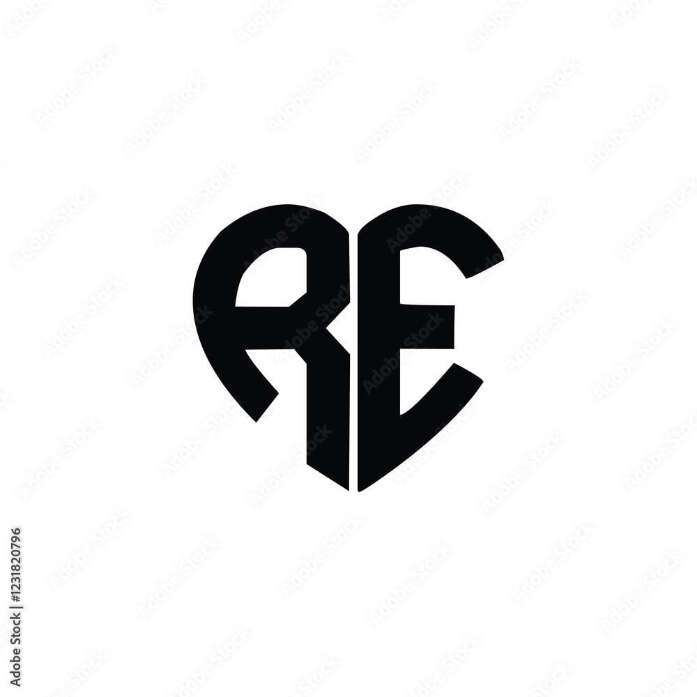 RE monogram logo design letter text name symbol monochrome logotype alphabet character simple logo RE monogram logo design letter text name symbol monochrome logotype alphabet character simple logo