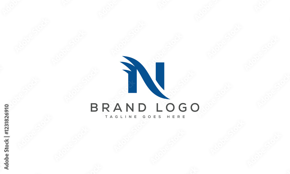 letter N logo design vector template design for brand. letter N logo design vector template design for brand.