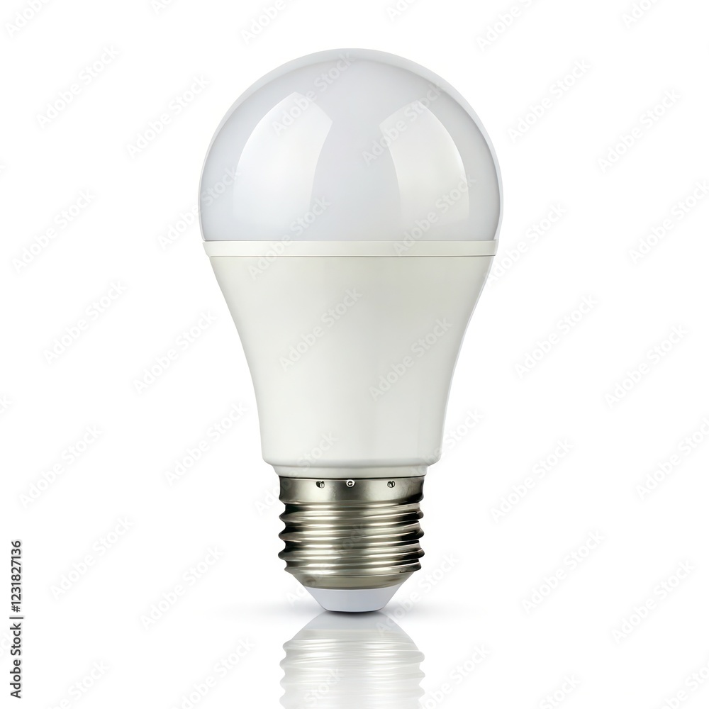 sleek and energy-efficient LED light bulb on a white background sleek and energy-efficient LED light bulb on a white background