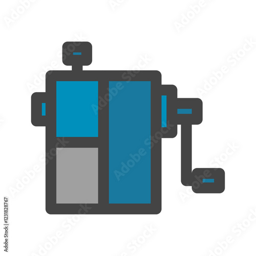 カラー学校道具関連の単品アイコン　鉛筆削り