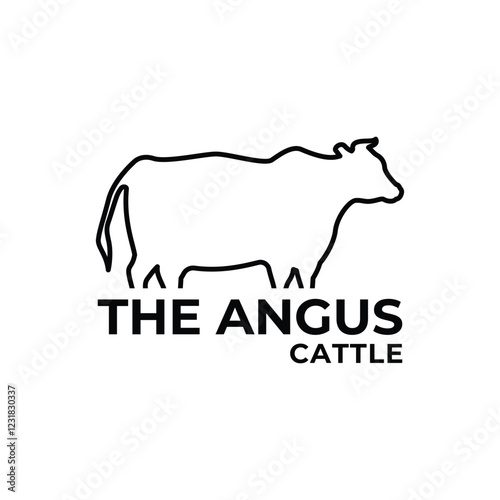 angus cattle logo design creative idea