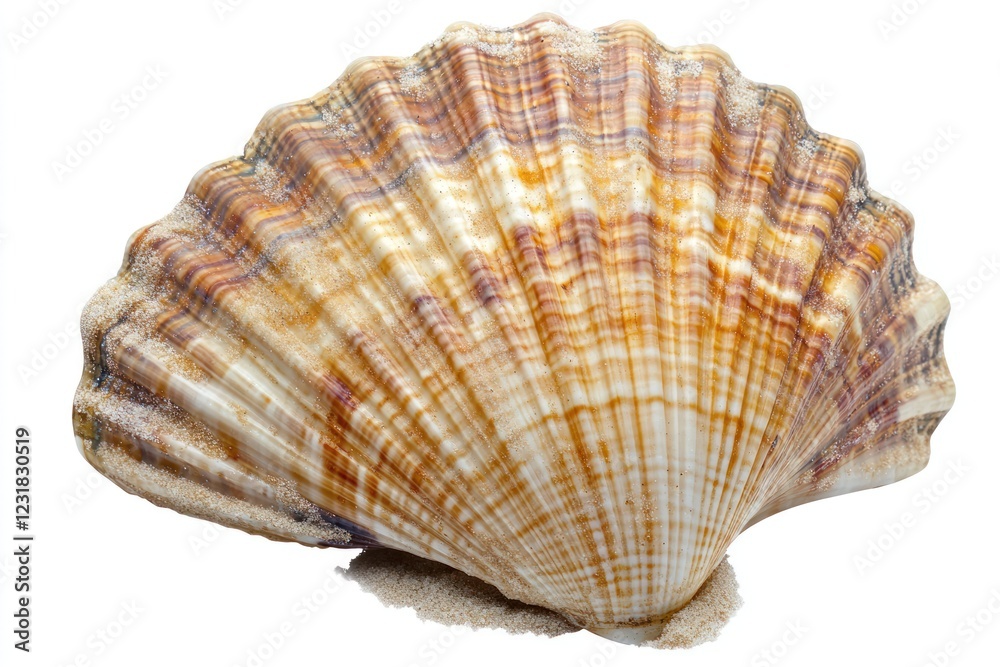 Scallop shell ocean beach summer decor isolated Scallop shell ocean beach summer decor isolated