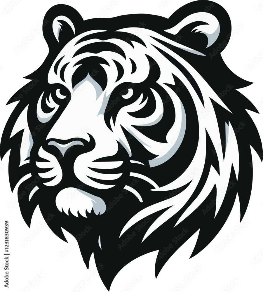 Obraz premium Tiger Hade Logo Design