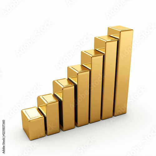 gold bar chart growth finance