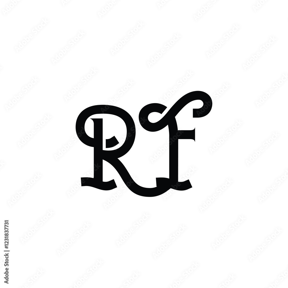 RF monogram logo design letter text name symbol monochrome logotype alphabet character simple logo RF monogram logo design letter text name symbol monochrome logotype alphabet character simple logo