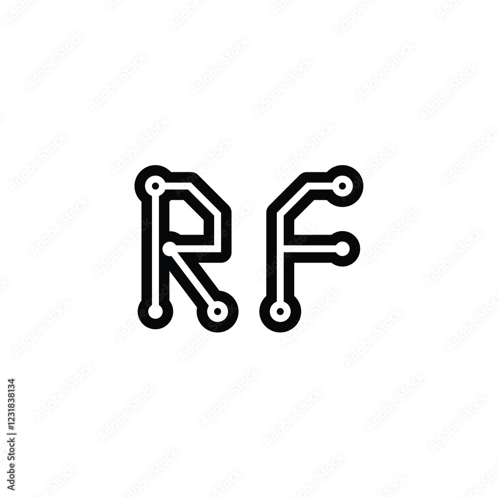 RF monogram logo design letter text name symbol monochrome logotype alphabet character simple logo RF monogram logo design letter text name symbol monochrome logotype alphabet character simple logo