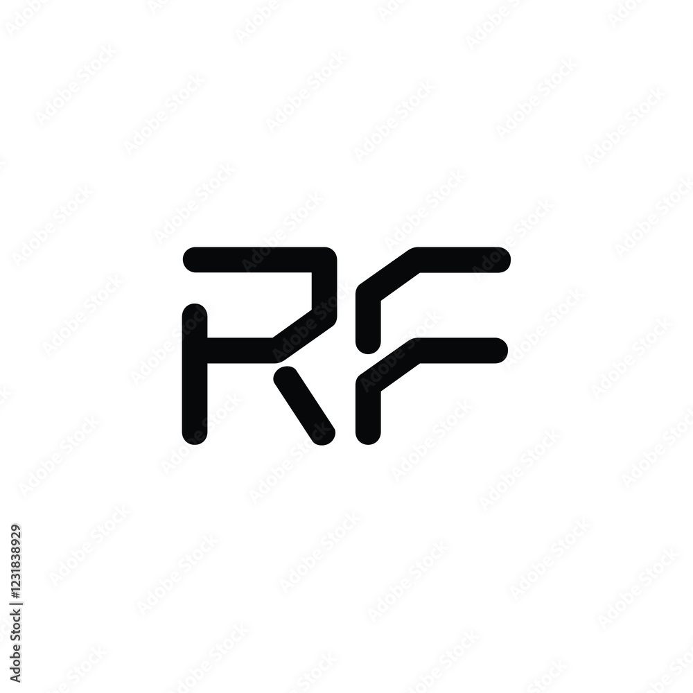 RF monogram logo design letter text name symbol monochrome logotype alphabet character simple logo RF monogram logo design letter text name symbol monochrome logotype alphabet character simple logo