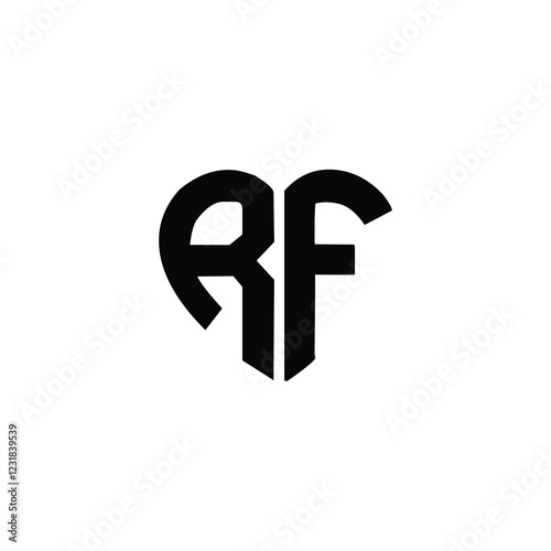 RF monogram logo design letter text name symbol monochrome logotype alphabet character simple logo