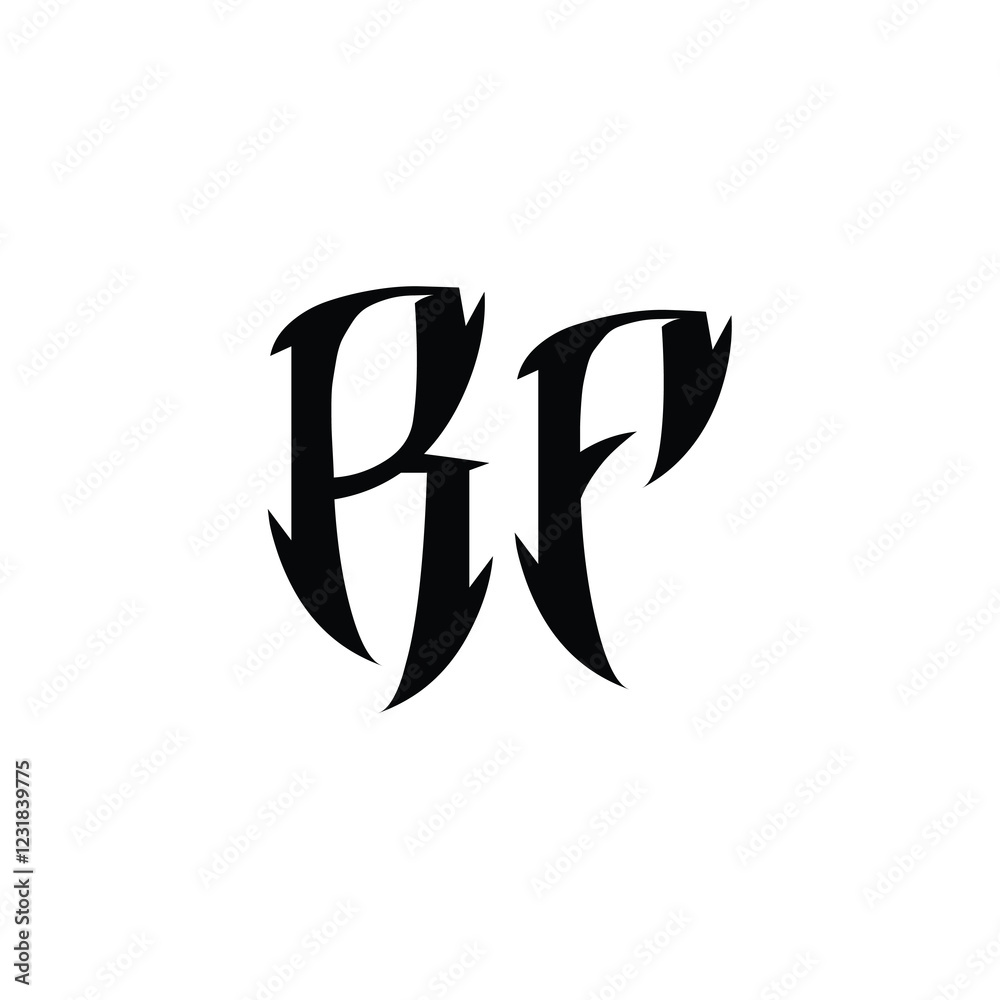 RF monogram logo design letter text name symbol monochrome logotype alphabet character simple logo RF monogram logo design letter text name symbol monochrome logotype alphabet character simple logo