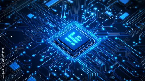 Close-Up of a Central Processing Unit (CPU)