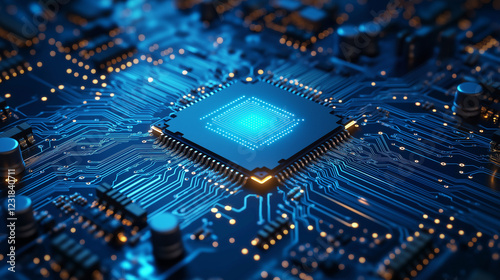 Close-Up of a Central Processing Unit (CPU)