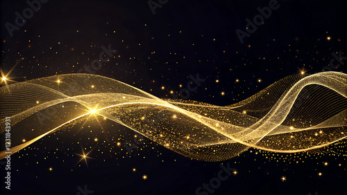 gold dust glitter sparkle wave background