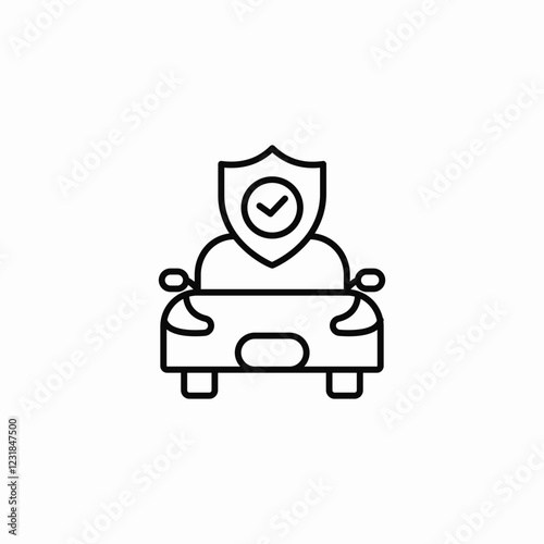 car insurance icon sign vector