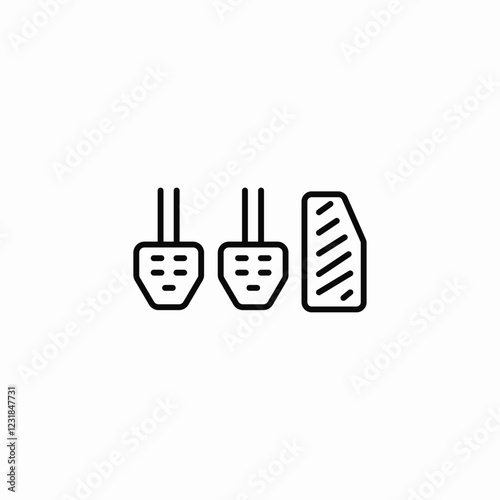 car pedals icon sign vector