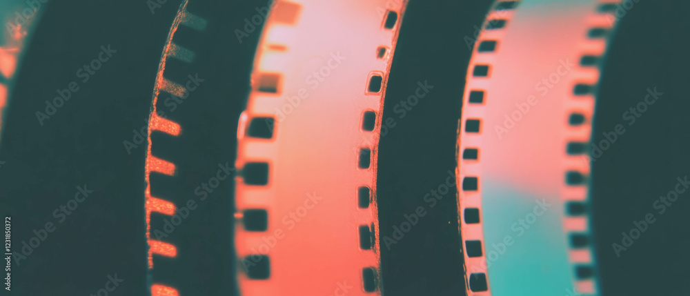 Fototapeta premium Film overlay texture with fading colors and nostalgic effect on a dark background