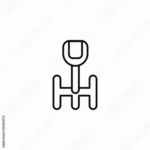 gear shifting icon sign vector