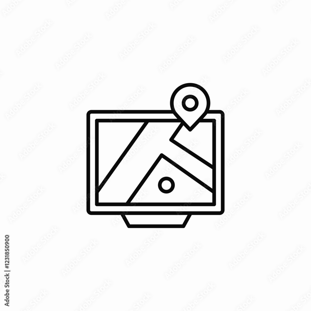 gps map icon sign vector gps map icon sign vector