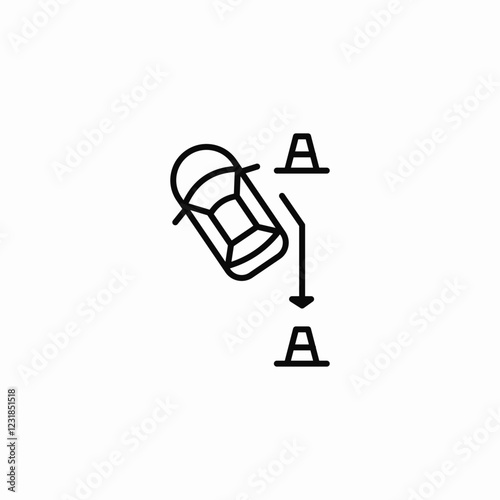 obstacle avoidance icon sign vector