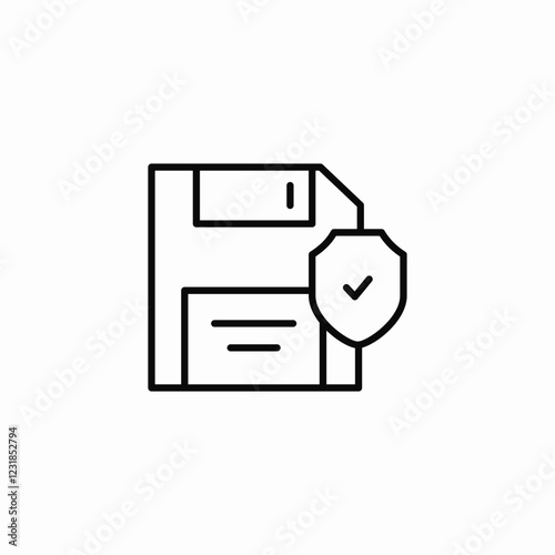 storage protection icon sign vector