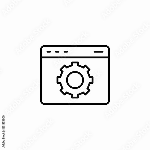 web settings icon sign vector