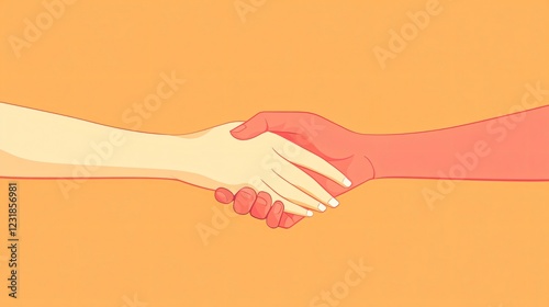 Refer a Friend Concept: Hand Holding Phone with Contacts Friends. Referral Marketing Illustration for Social Networks and Messaging Apps